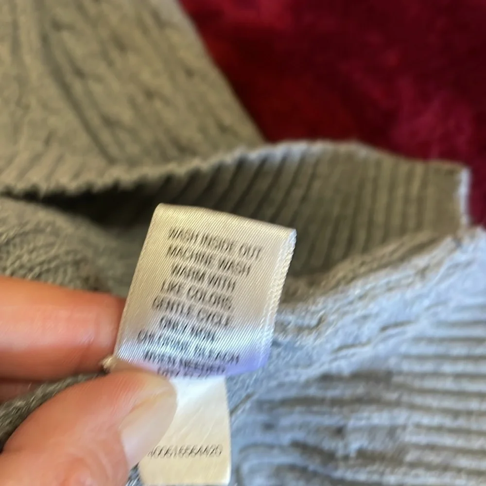 Croft & Barrow Gray V-Neck Cable Knit Sweater - Picture 5 of 5